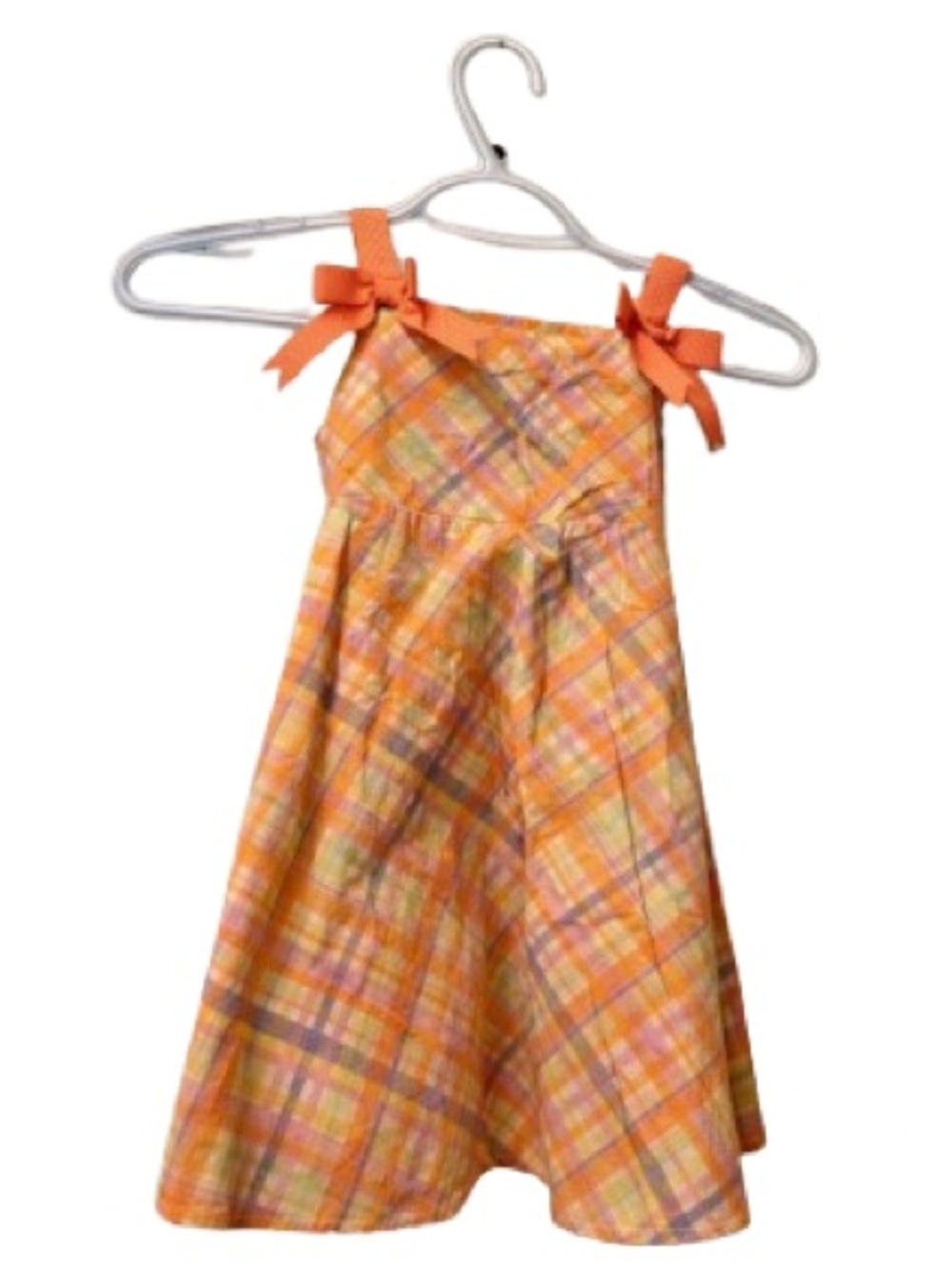 Bonnie Jean Plaid Summer Dress – 3T – Bright Colors & Bow Details